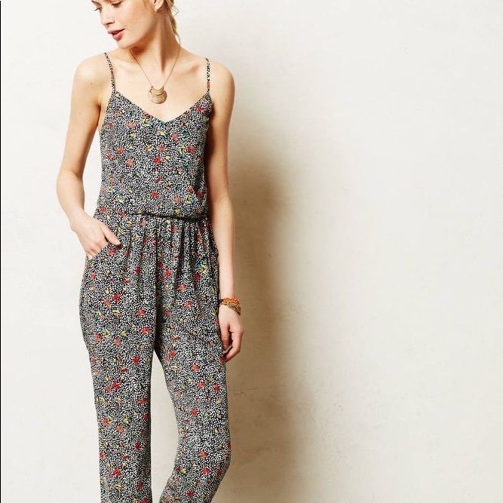 Anthropologie Elevenses Peonia jumpsuit XS